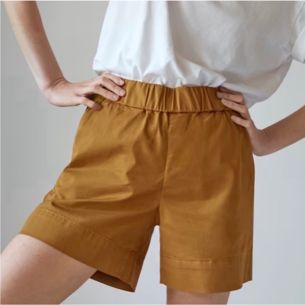 Everlane mustard easy shorts